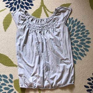 Gray short sleeve blouse